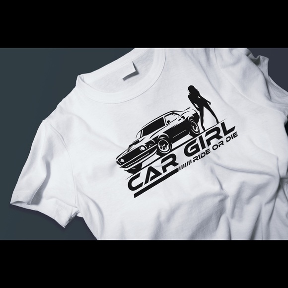 Car Girl T-Shirt | Women’s Shirt | Car Clothing - Picture 2 of 2